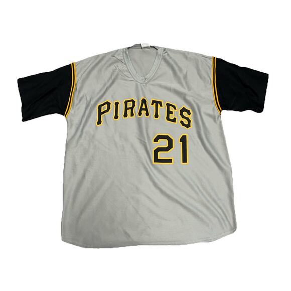 Pittsburgh Pirates Baseball Jersey XL #21 Roberto Clemente Promo Baseball Retro - Picture 1 of 7